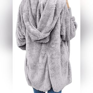 Lookbook store open front hooded cardigan medium